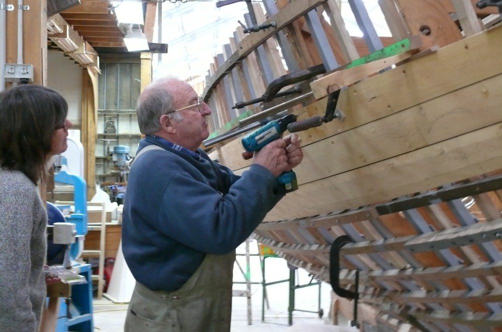 Vessel under construction at the Wooden Boat Centre