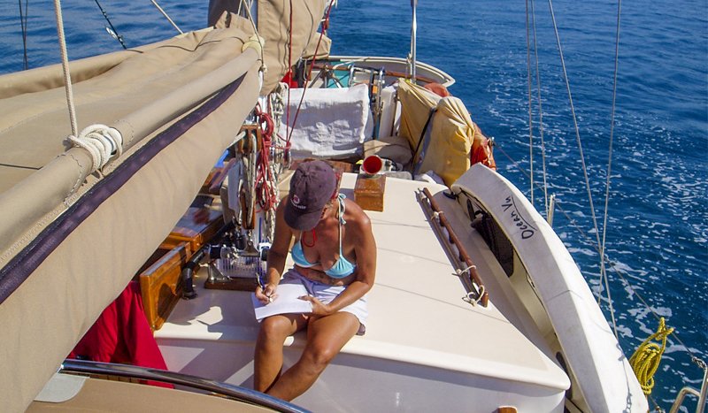 Fiona Harper sailing in Queensland