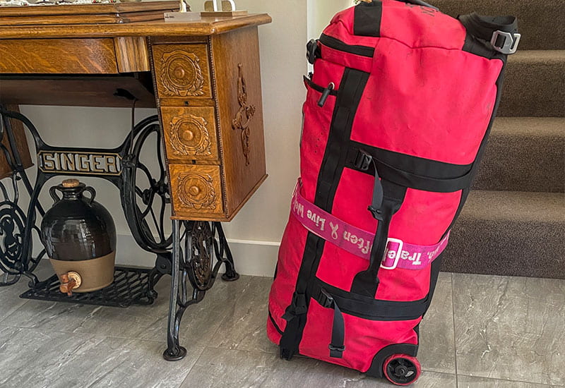 North Face duffel bag luggage review by Fiona Harper travel writer