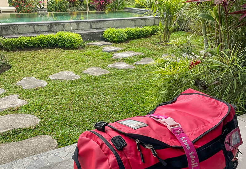 North Face duffel bag luggage review by Fiona Harper travel writer