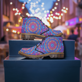 Funky ankle boots in boho design